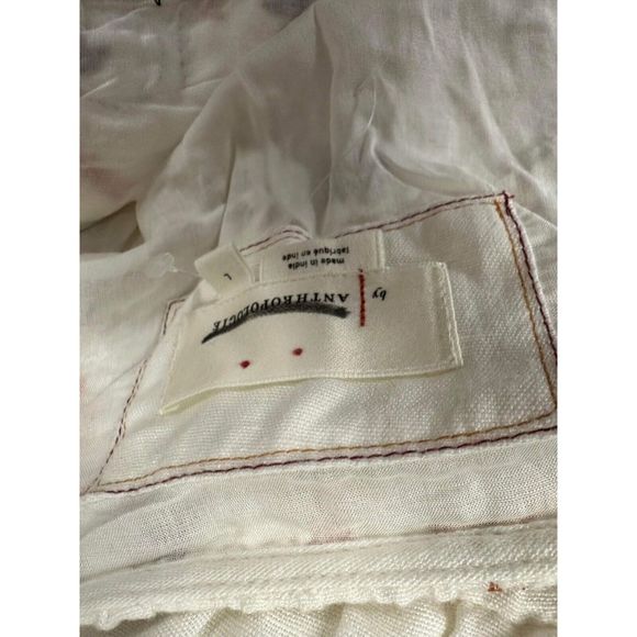 New Anthropologie Embroidered Midi Dress size  Large - Picture 8 of 8